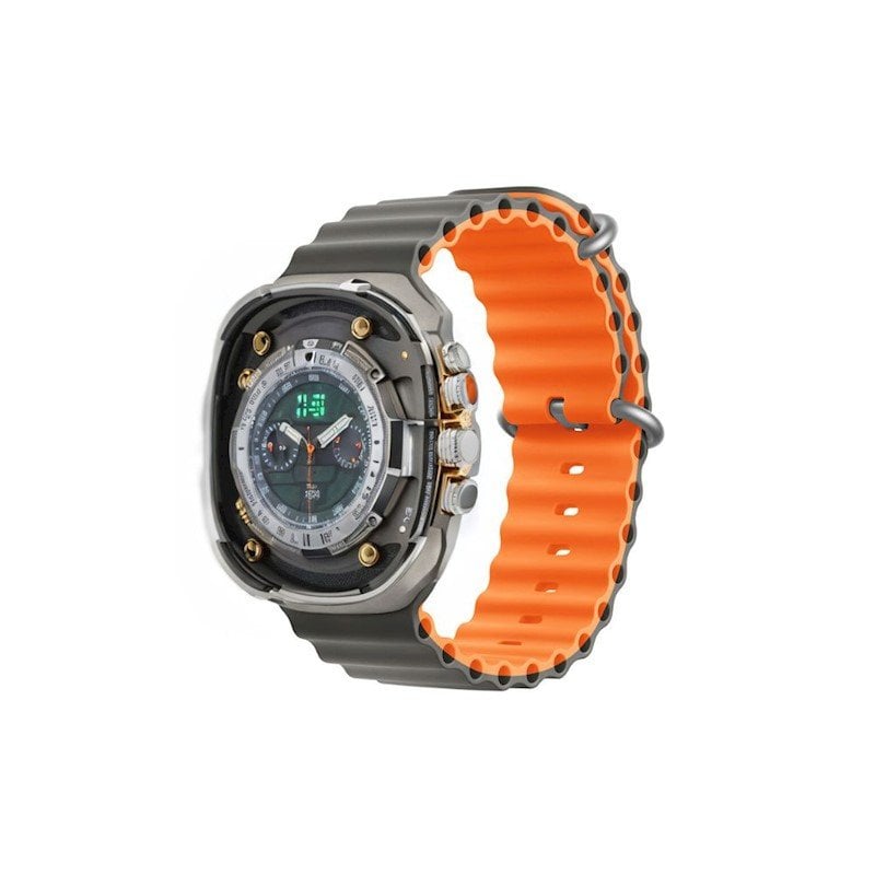 Devia strap Deluxe Sport6 για Apple Watch 44mm / 45mm / 46mm / 49mm γκρι πορτοκαλί