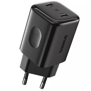 BASEUS 220V 45W, 2xUSB-C, PicoGo AN13 black – E0121F00