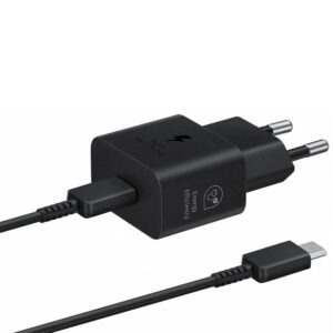 Samsung EP-T2510XBE USB-C 25W Travel Charger + USB-C Data Cable Black