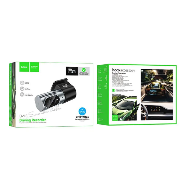 Dash Camera Hoco DV13, 720P, Wi-Fi, Black - Image 2