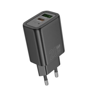 Hoco N61 φορτιστής τοίχου 1*USB-A + 1*USB-C PD QC3.0 3A 20W μαύρος