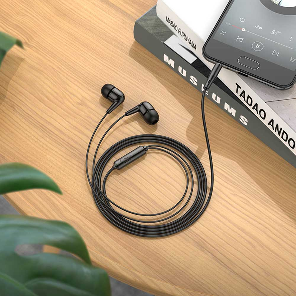 HOCO M97 ακουστικά in-ear με μικρόφωνο και βύσμα 3,5mm λευκά - Image 5