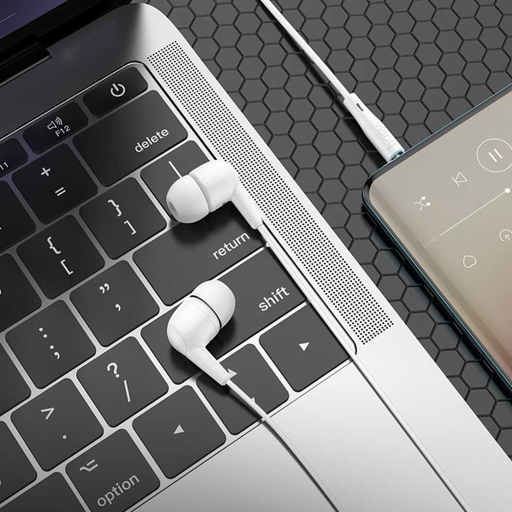 HOCO M97 ακουστικά in-ear με μικρόφωνο και βύσμα 3,5mm λευκά - Image 4