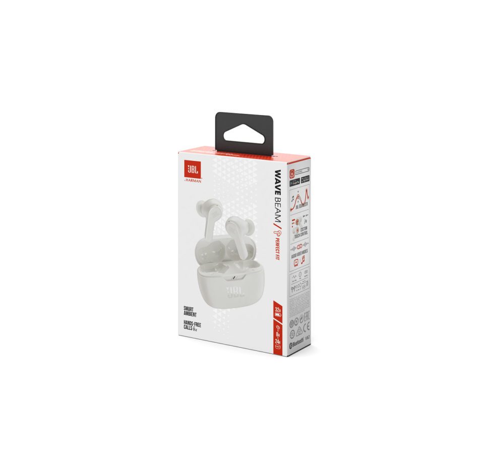 JBL Wave Beam TWS Ακουστικά Bluetooth Λευκά - Image 11