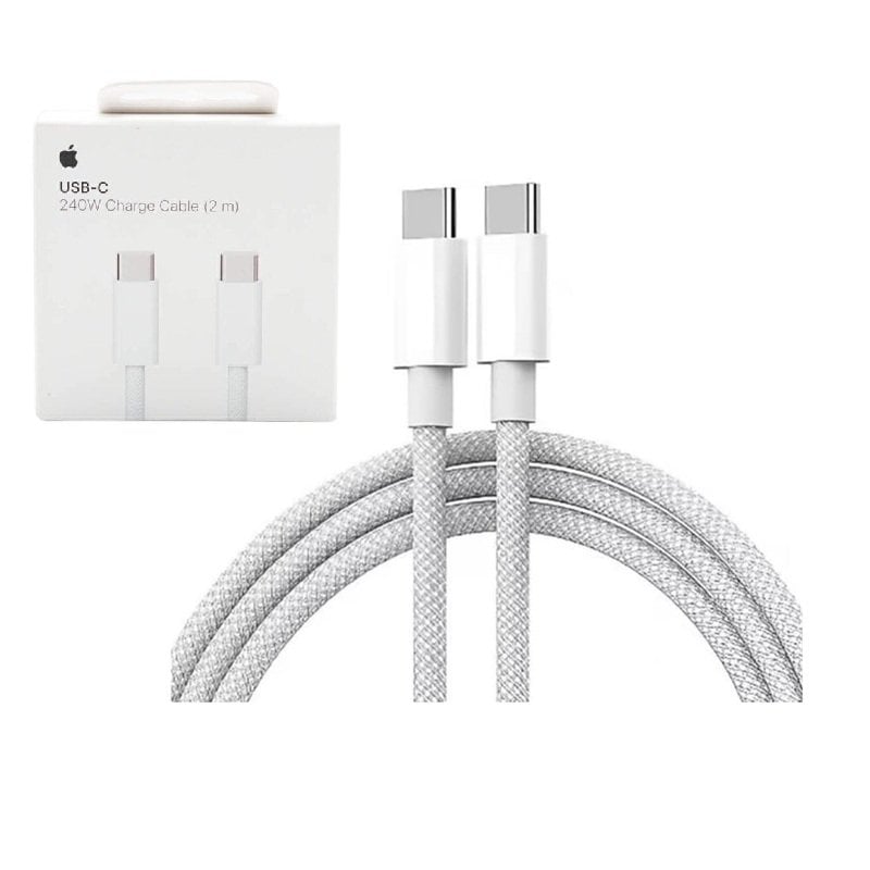 Apple Καλώδιο USB-C αρσενικό – USB-C 240W Λευκό 2m (MU2G3ZM/A)