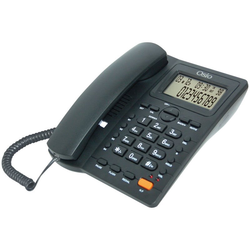 Osio OSW-4710B Μαύρο Ενσύρματο Τηλέφωνο με Οθόνη