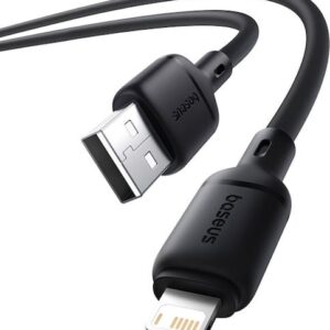 BASEUS Cable USB-A – Lightning, 2m, 2.4A, Silky Series black – P10377702113-01