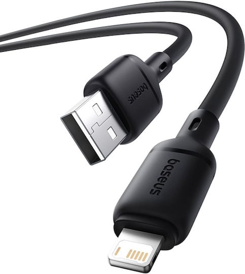 BASEUS Cable USB-A – Lightning, 2m, 2.4A, Silky Series black – P10377702113-01