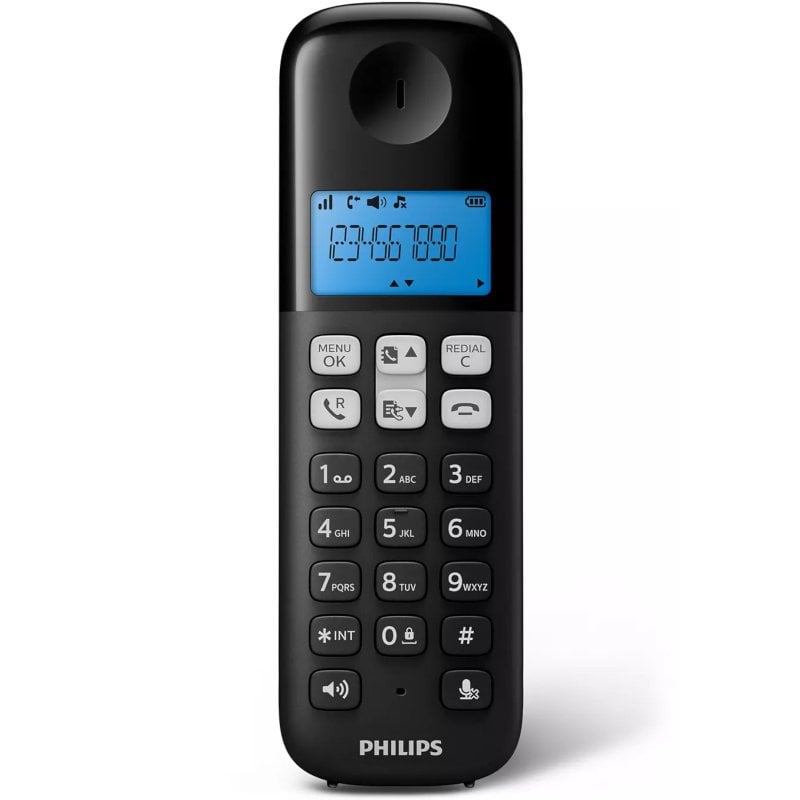 Philips D1611B/GRS Μαύρο (Ελληνικό Μενού) Ασύρματο Τηλέφωνο με Ανοιχτή Ακρόαση - Image 5