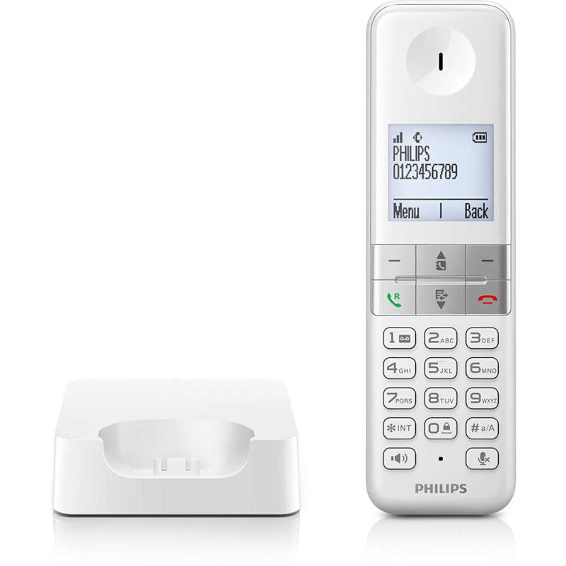 Philips D4701W/GRS Λευκό Ασύρματο Τηλέφωνο με Ανοιχτή Ακρόαση - Image 3