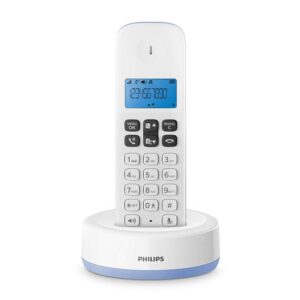Philips D1611S/GRS Γαλάζιο Ασύρματο Τηλέφωνο με Ανοιχτή Ακρόαση και Φωτιζόμενη Οθόνη