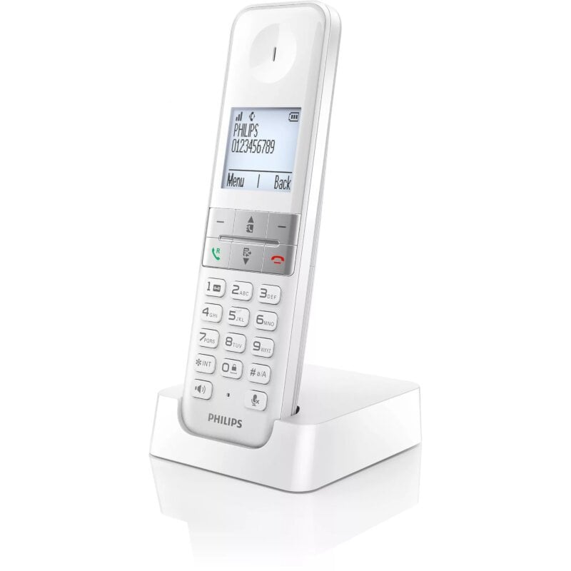 Philips D4701W/GRS Λευκό Ασύρματο Τηλέφωνο με Ανοιχτή Ακρόαση