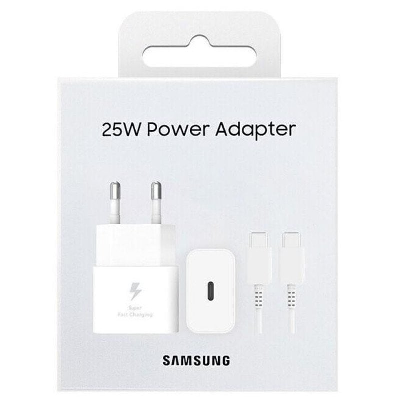 Samsung EP-T2510XWE Φορτιστής με Θύρα USB-C και Καλώδιο USB-C - USB-C 25W Power Delivery Λευκός - Image 2