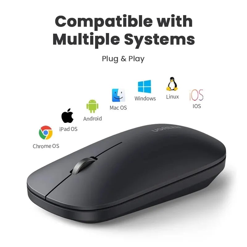 Wireless Mouse UGREEN MU001, 4000DPI, Μαύρο - Image 2