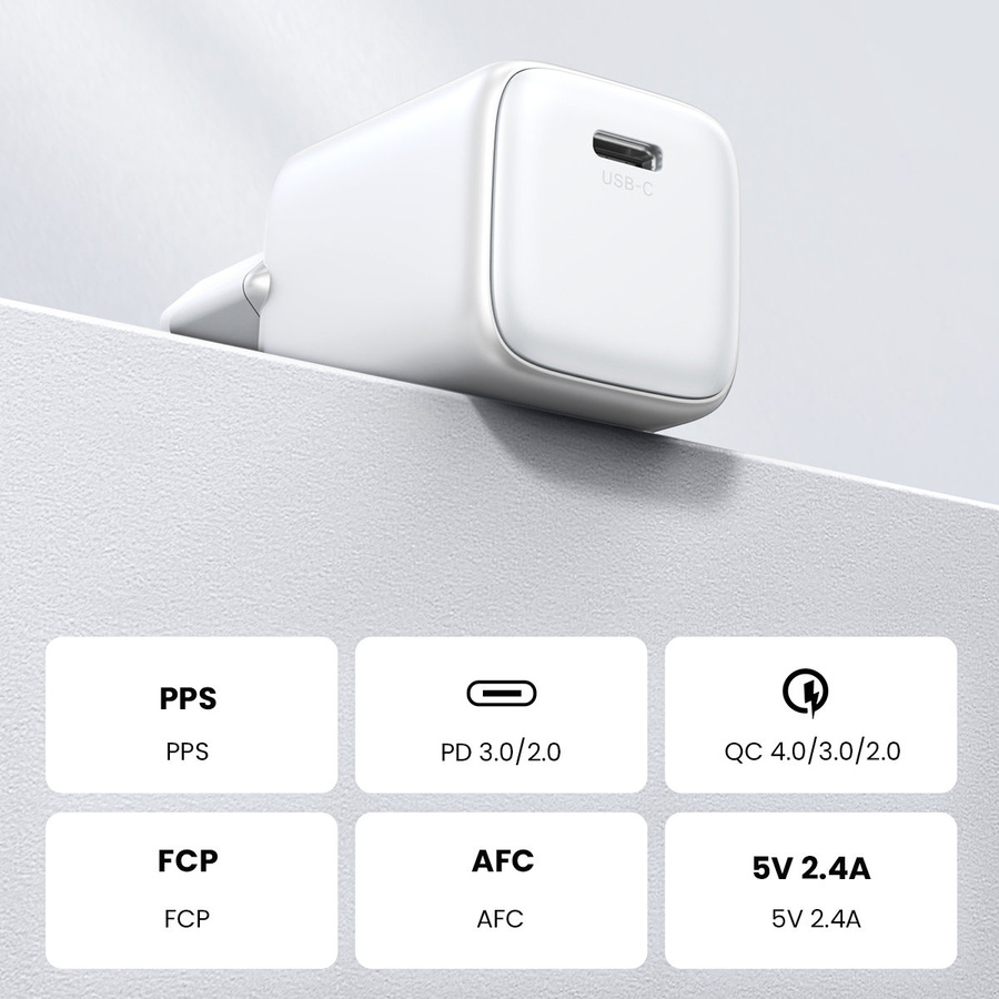 UGREEN 220V 30W, 1*USB-C, Nexode Mini GaN (λευκό) – CD319 / 15326 - Image 3