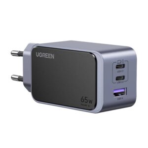 UGREEN 220V 65W, 1*USB-A + 2*USB-C, Nexode S GaN graphite – X553 / 35042