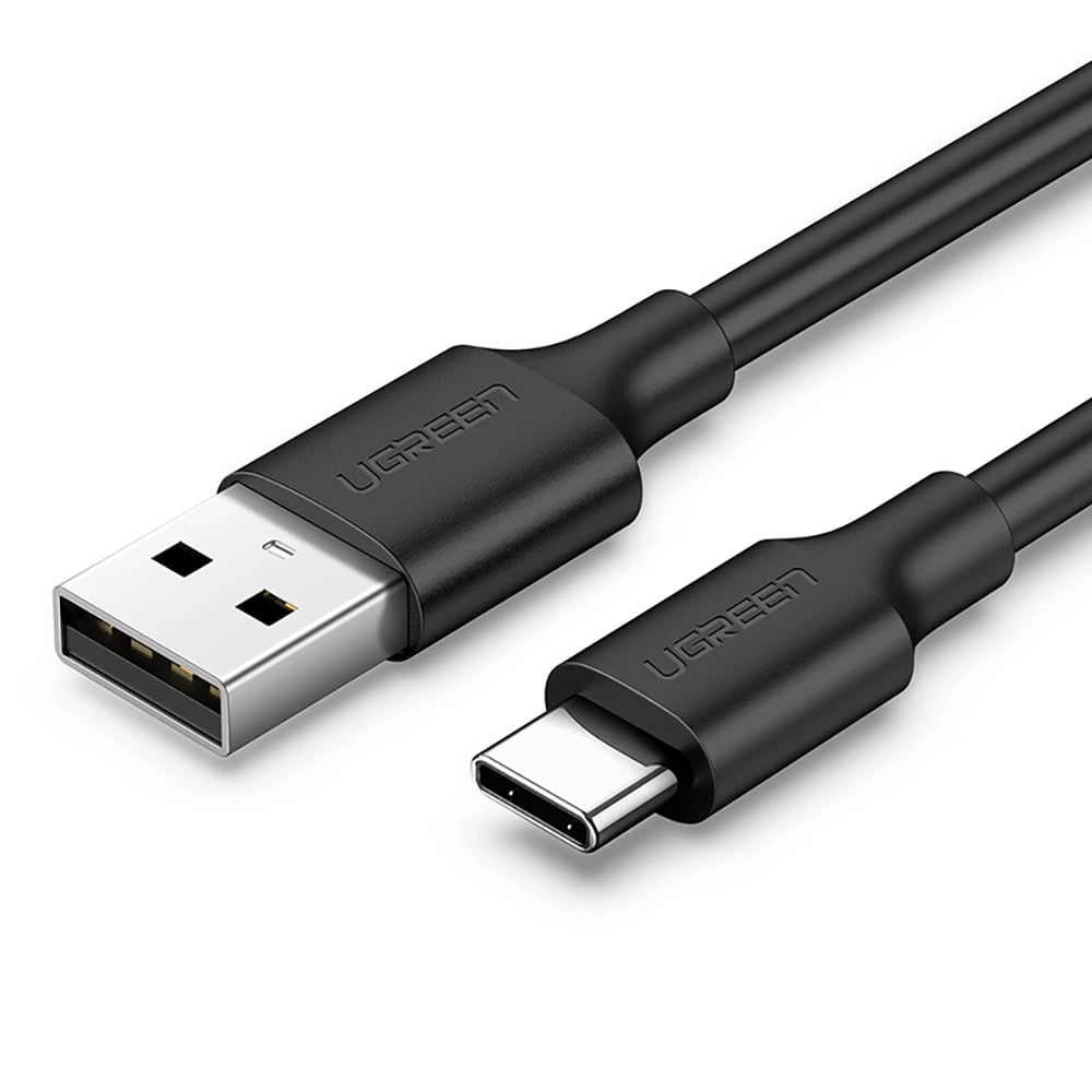 UGREEN Καλώδιο USB-A σε USB-C, 2m, 3A, Νικελιωμένο Μαύρο – US287 / 60118