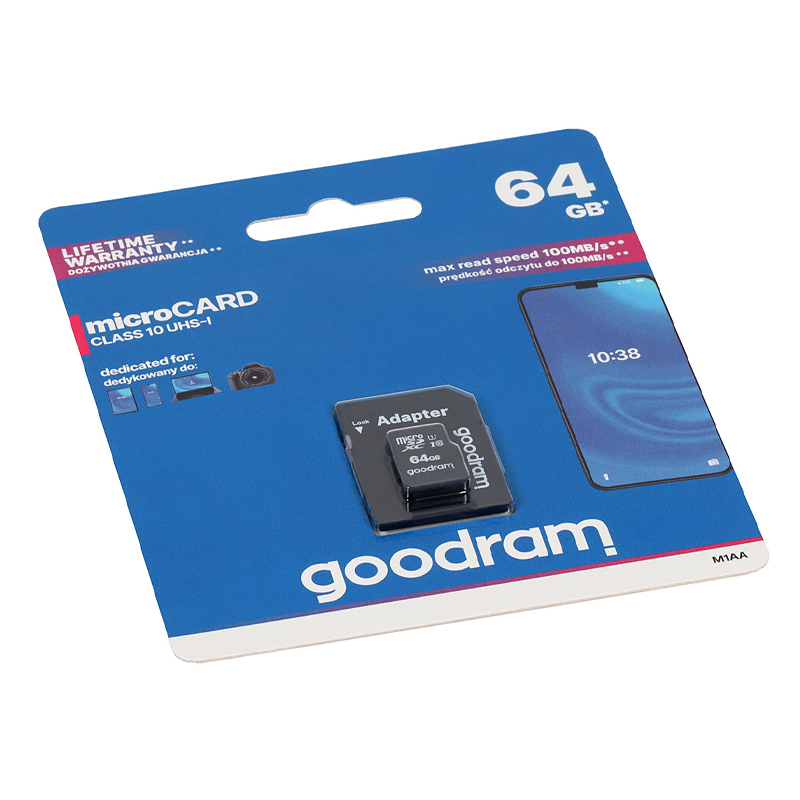 GOODRAM Memory MicroSD Κάρτα – 64GB με αντάπτορα UHS I CLASS 10 100MB/s - Image 4