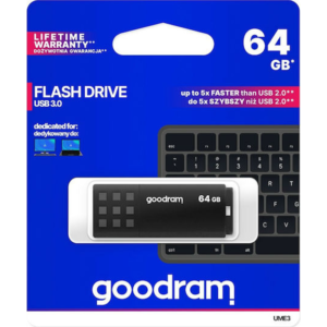 GOODRAM Pendrive UME3 – 64GB USB 3.0 Μαύρο
