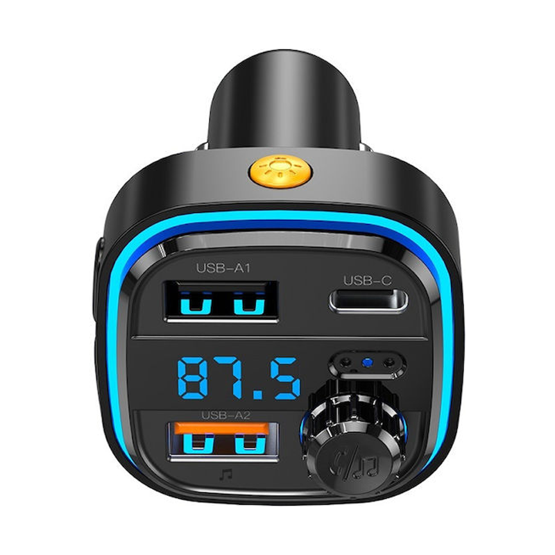 XO πομπός FM BCC08 Bluetooth MP3 φορτιστής αυτοκινήτου 3,1A μαύρος - Image 3