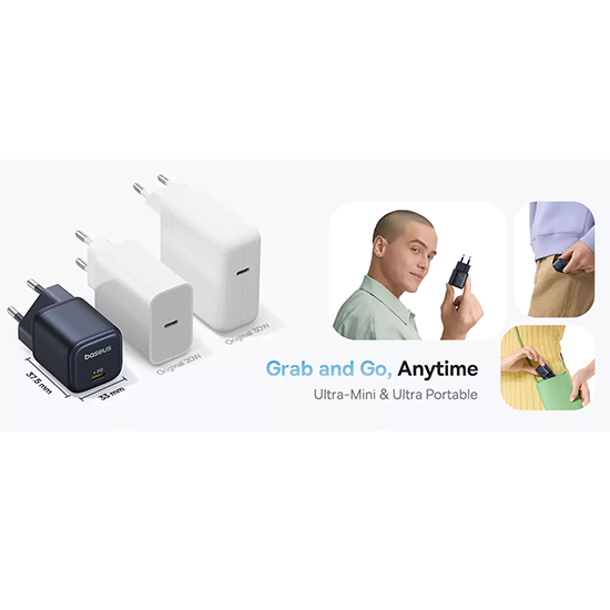 BASEUS 220V 45W, 1x USB-C, PicoGo GaN (cosmic black) – P10176800123-00 - Image 7