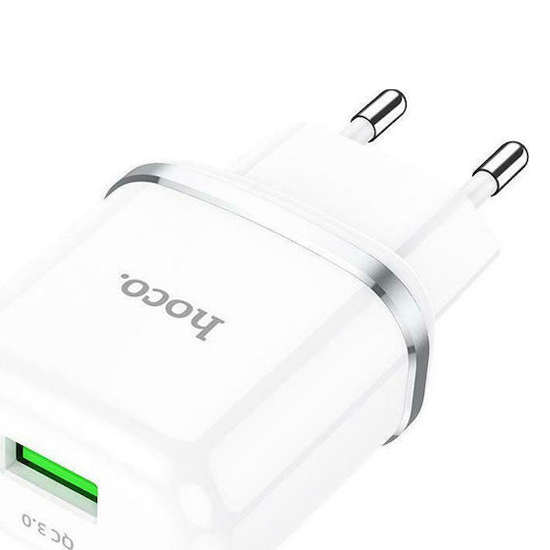 HOCO N3 travel charger USB A + καλώδιο USB A to Micro USB QC3.0 3A 18W λευκό - Image 5