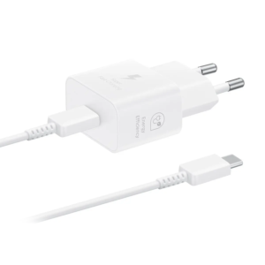 Samsung EP-T2510EWE + EP-DN980BWE USB-C 25W Φορτιστής Ταξιδίου με Καλώδιο USB-C Λευκό (Bulk)