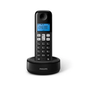 Philips D1611B/GRS Μαύρο (Ελληνικό Μενού) Ασύρματο Τηλέφωνο με Ανοιχτή Ακρόαση