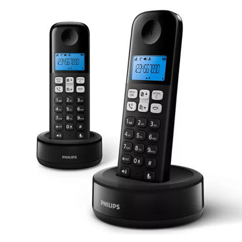 Philips D1612B/GRS Μαύρο (Ελληνικό Μενού) Διπλό Ασύρματο Τηλέφωνο - Image 3