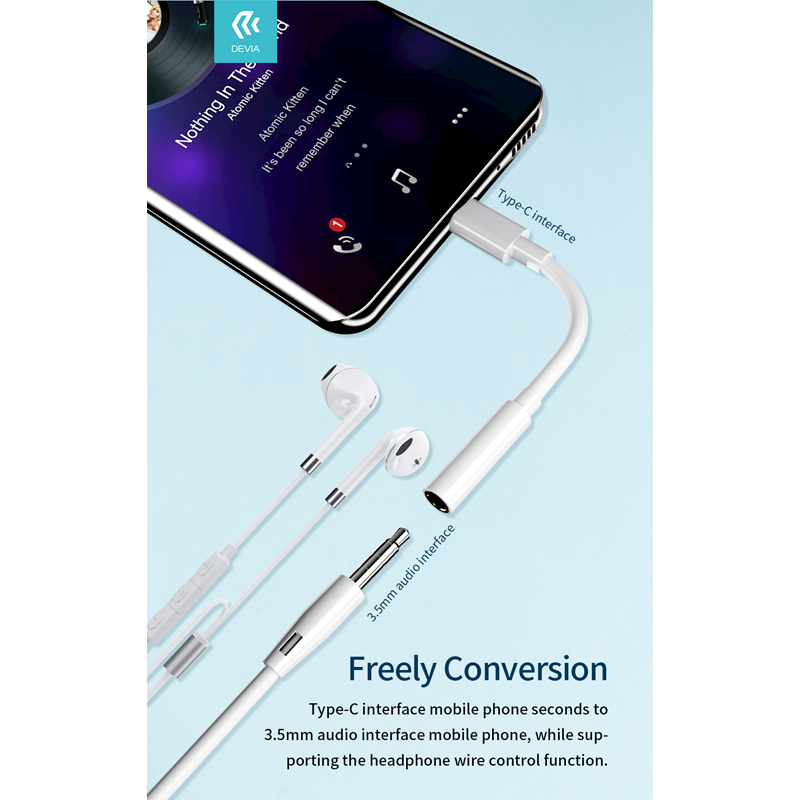 Devia adapter EC608 USB-C – jack 3,5mm λευκό - Image 7