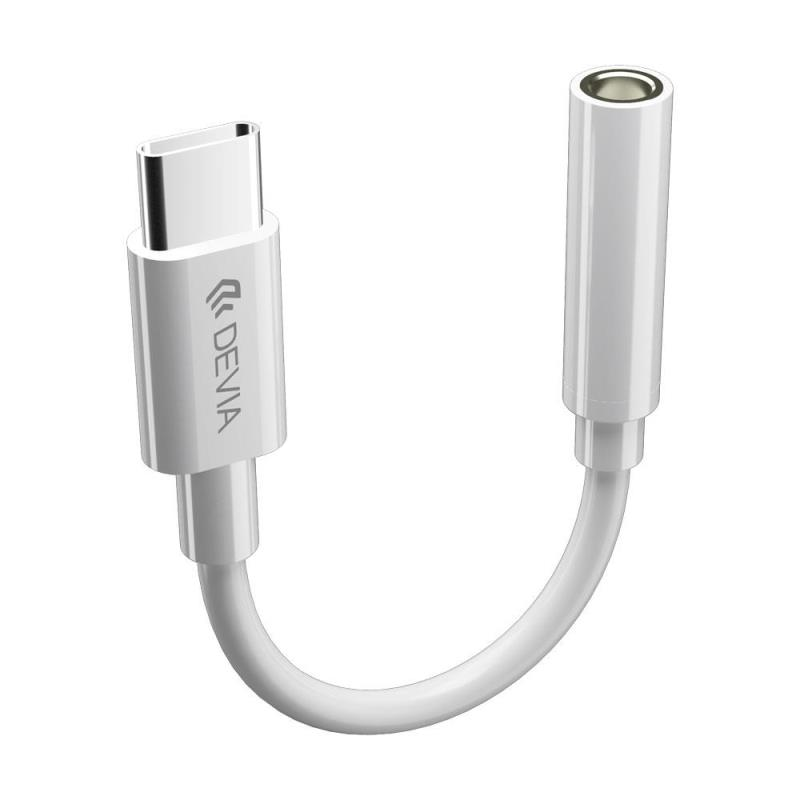 Devia adapter EC608 USB-C – jack 3,5mm λευκό