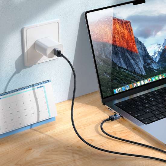 Καλώδιο USB-A σε USB-C Hoco 5A με οθόνη 1μ X118 μαύρο - Image 9