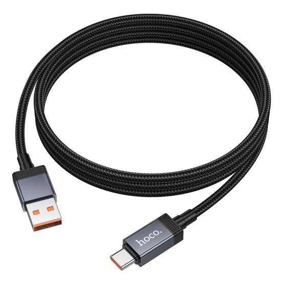 Καλώδιο USB-A σε USB-C Hoco 5A με οθόνη 1μ X118 μαύρο - Image 3