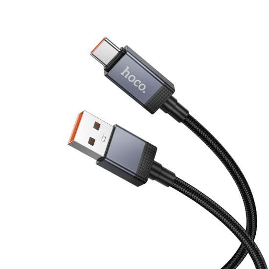 Καλώδιο USB-A σε USB-C Hoco 5A με οθόνη 1μ X118 μαύρο - Image 5