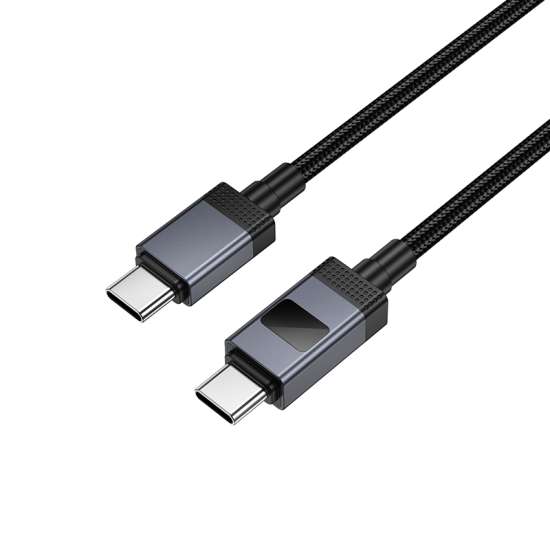 Καλώδιο USB-C σε USB-C Hoco 3A 60W με οθόνη 1m X118 μαύρο - Image 7