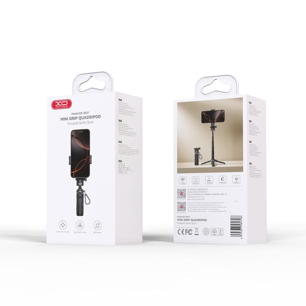 XO Tripod Stand Mini SS21, Bluetooth μαύρο - Image 2