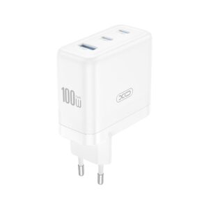 XO φορτιστής τοίχου CE35 PD 100W 2x USB-C 1x USB λευκός