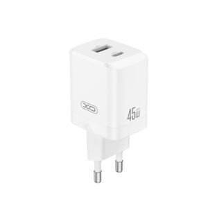 XO φορτιστής τοίχου CE36 PD 45W 1x USB-C 1x USB λευκό