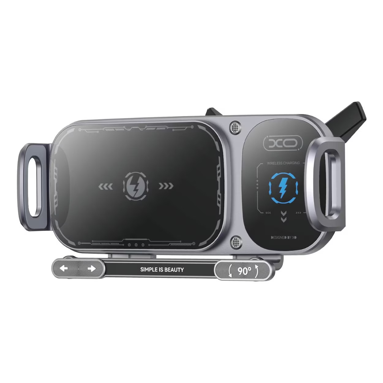 XO Holder 15W Wireless για τοποθέτηση σε σχάρα κλιματισμού, μαύρο – WX041