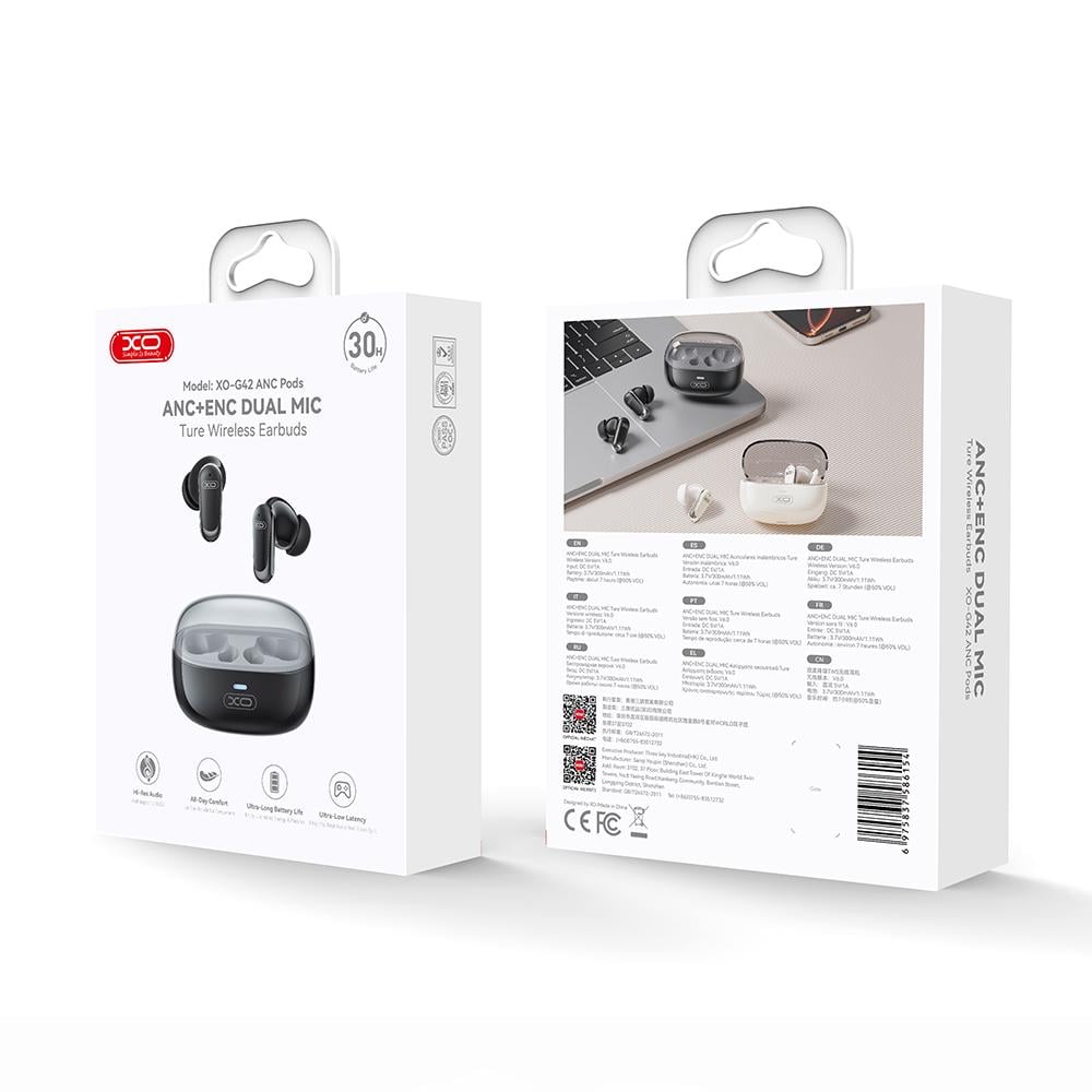 XO HF TWS, ANC + ENC, Dual mic, black – G42 - Image 2