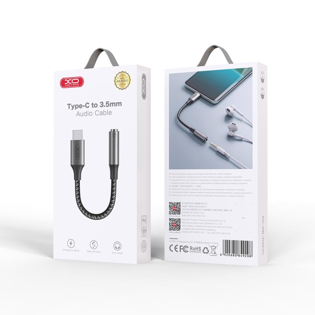 XO Adapter Type-C (male) – 3.5mm Aux (female), NB-R257C tarnish - Image 2
