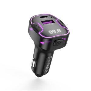 XO FM Transmitter BCC12, Bluetooth, MP3, Φορτιστής Αυτοκινήτου 3.1A, Μαύρο