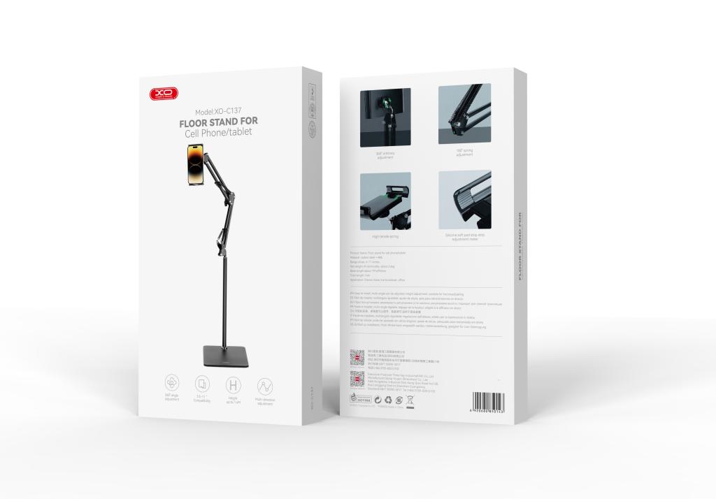 XO Floor stand phone holder black – C137 - Image 2