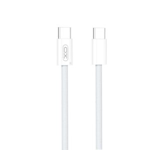 XO Cable Type-C – Type-C, 1m, 60W, Braided, NB-Q260A PD white
