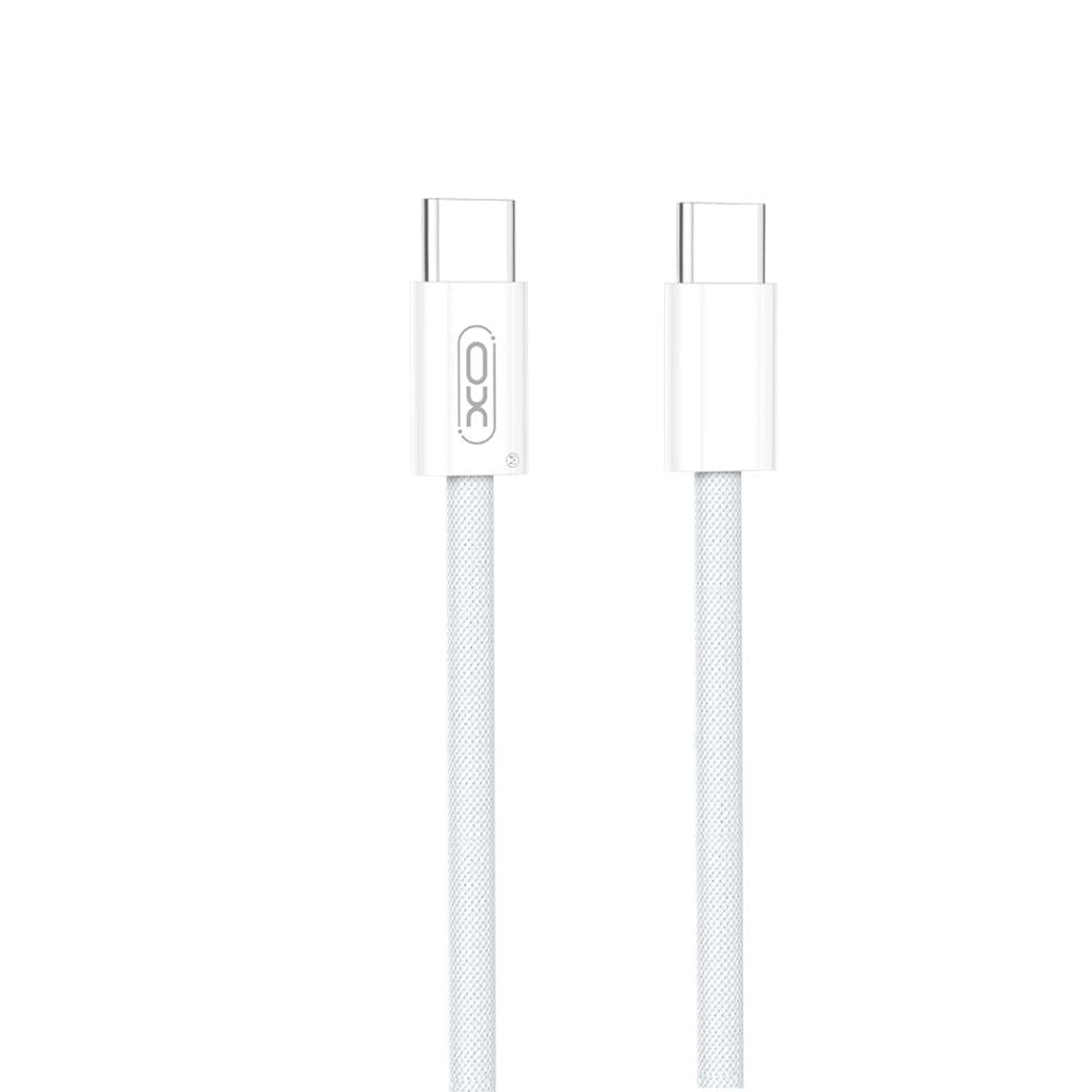 XO Cable Type-C – Type-C, 1m, 60W, Braided, NB-Q260A PD white