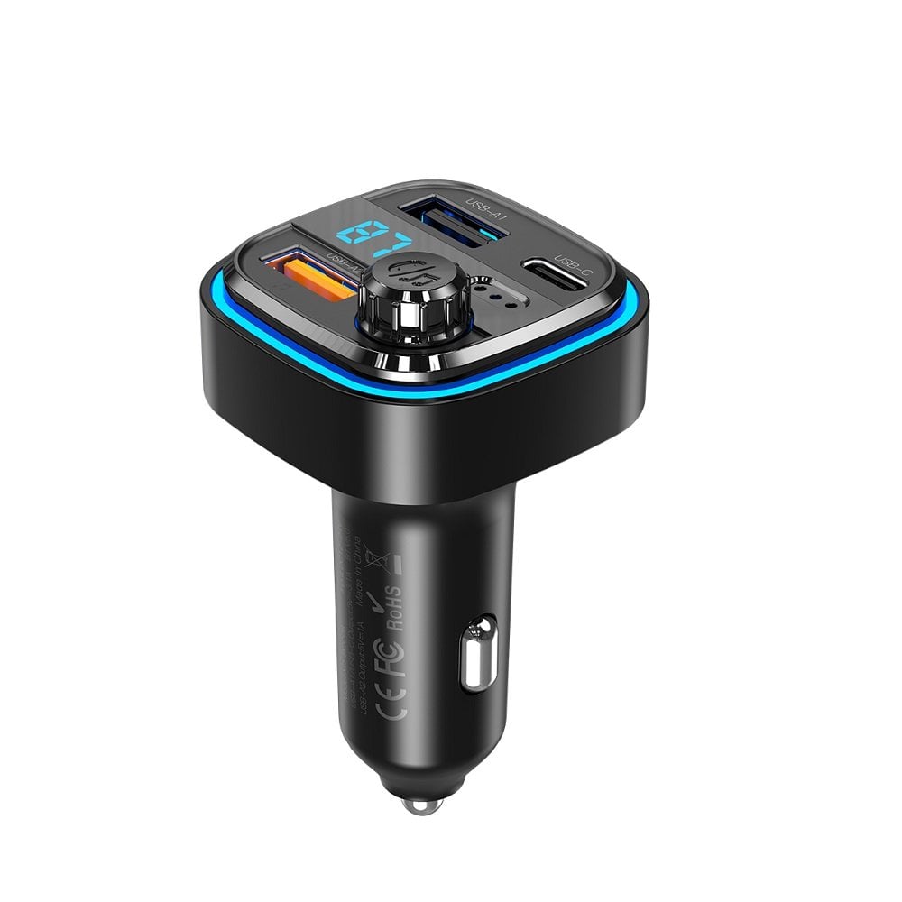 XO πομπός FM BCC08 Bluetooth MP3 φορτιστής αυτοκινήτου 3,1A μαύρος