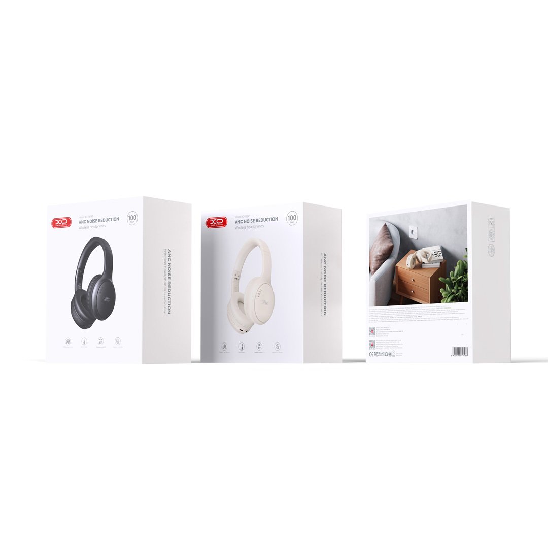 XO BE41 Bluetooth ακουστικά κεφαλής ANC λευκά - Image 4