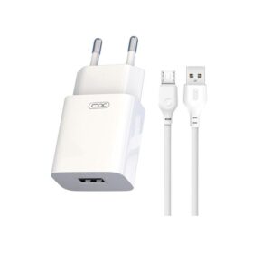 XO – L99 φορτιστής τοίχου USB-A 2,4A + καλώδιο USB-A σε micro-USB λευκό