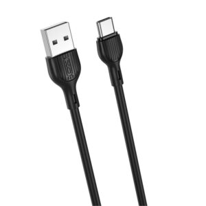 XO NB200 καλώδιο USB – USB-C 1m 2.1A μαύρο