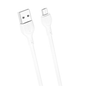 XO NB200 καλώδιο USB – microUSB 1m 2.1A λευκό